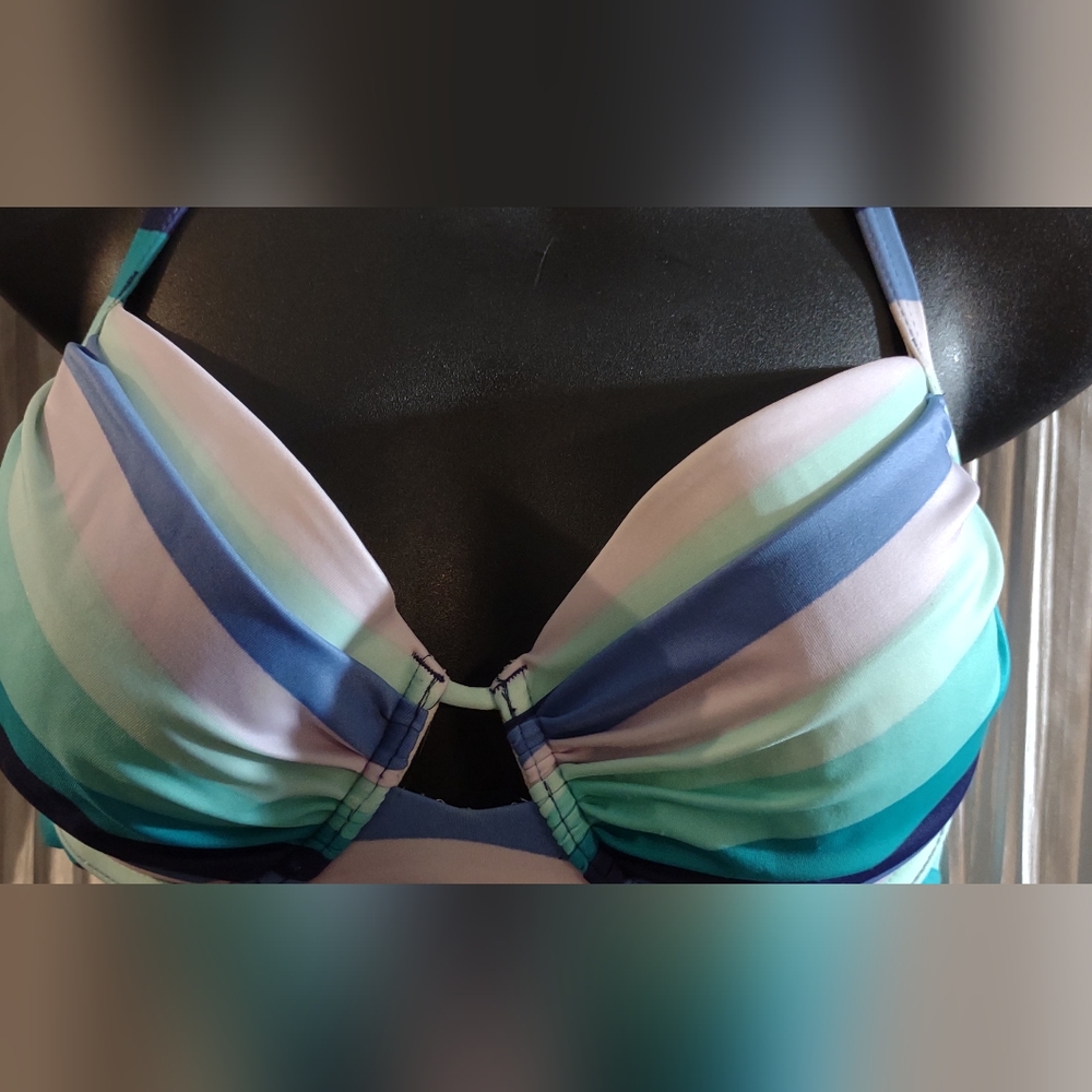 Victoria's Secret striped bikini top 34D